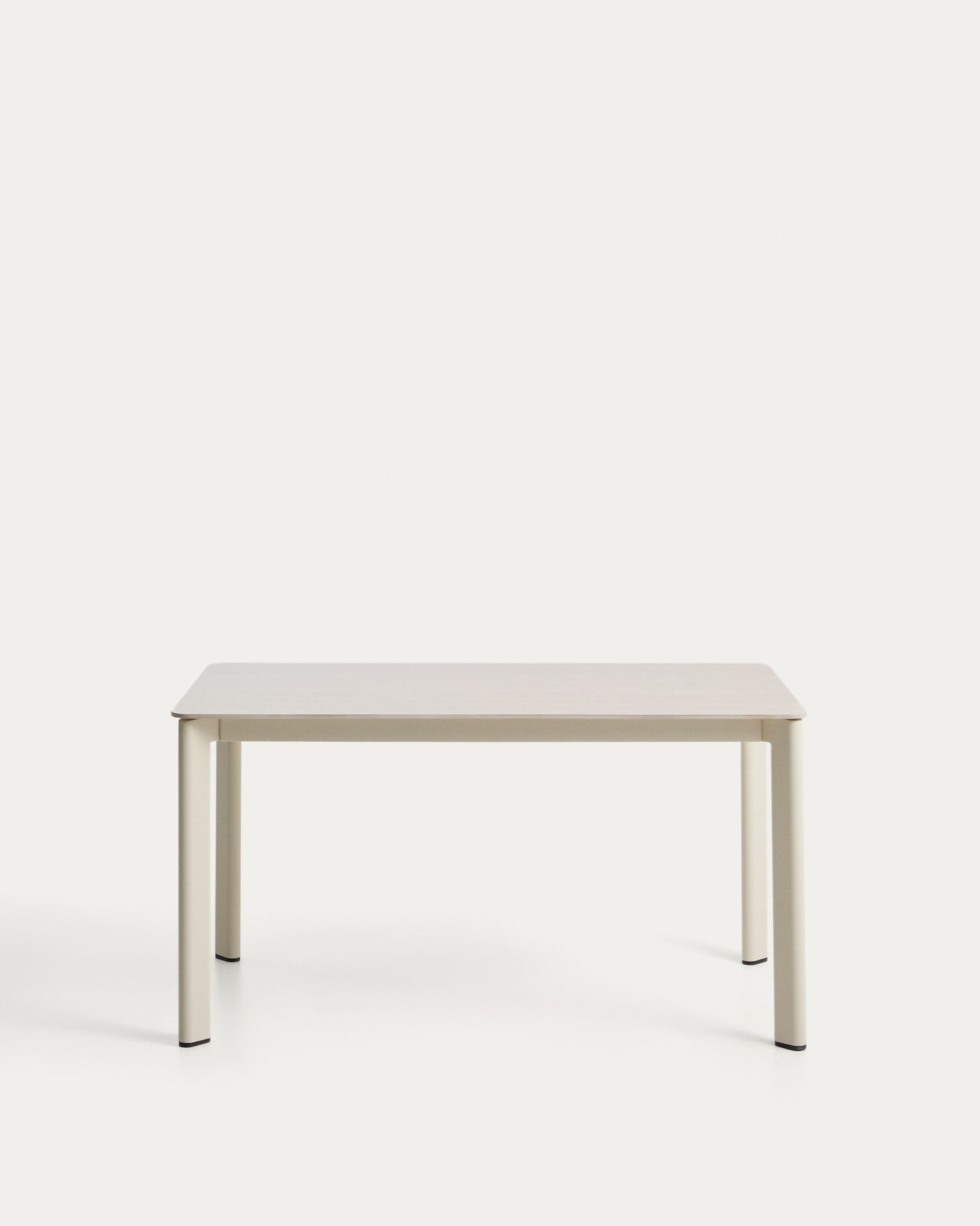 Tavolo Anafi in pietra sinterizzata e alluminio beige 140 x 80 cm