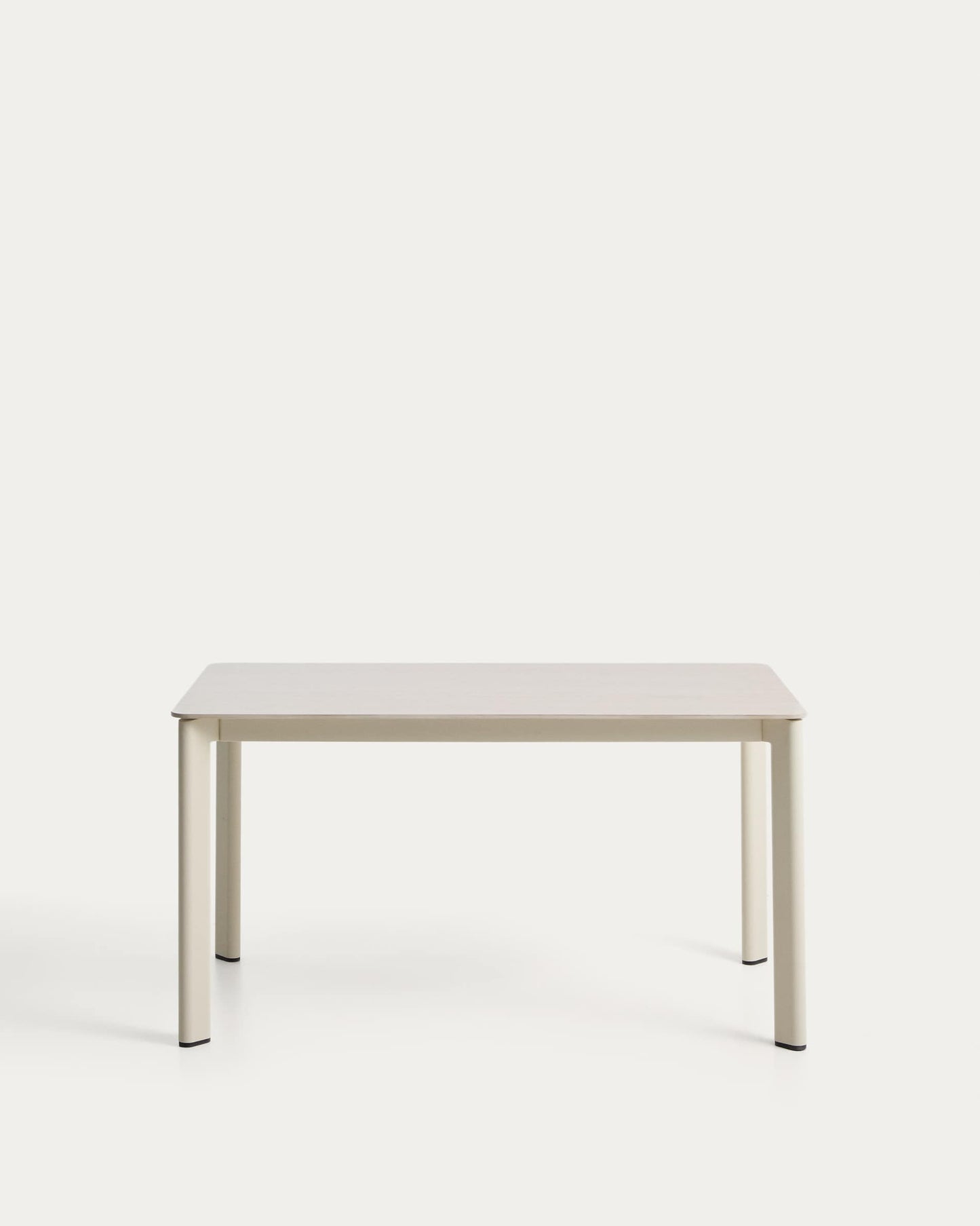 Tavolo Anafi in pietra sinterizzata e alluminio beige 140 x 80 cm