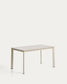 Tavolo Anafi in pietra sinterizzata e alluminio beige 140 x 80 cm