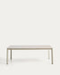 Tavolo Anafi in pietra sinterizzata e alluminio beige 220 x 100 cm