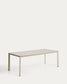 Tavolo Anafi in pietra sinterizzata e alluminio beige 220 x 100 cm