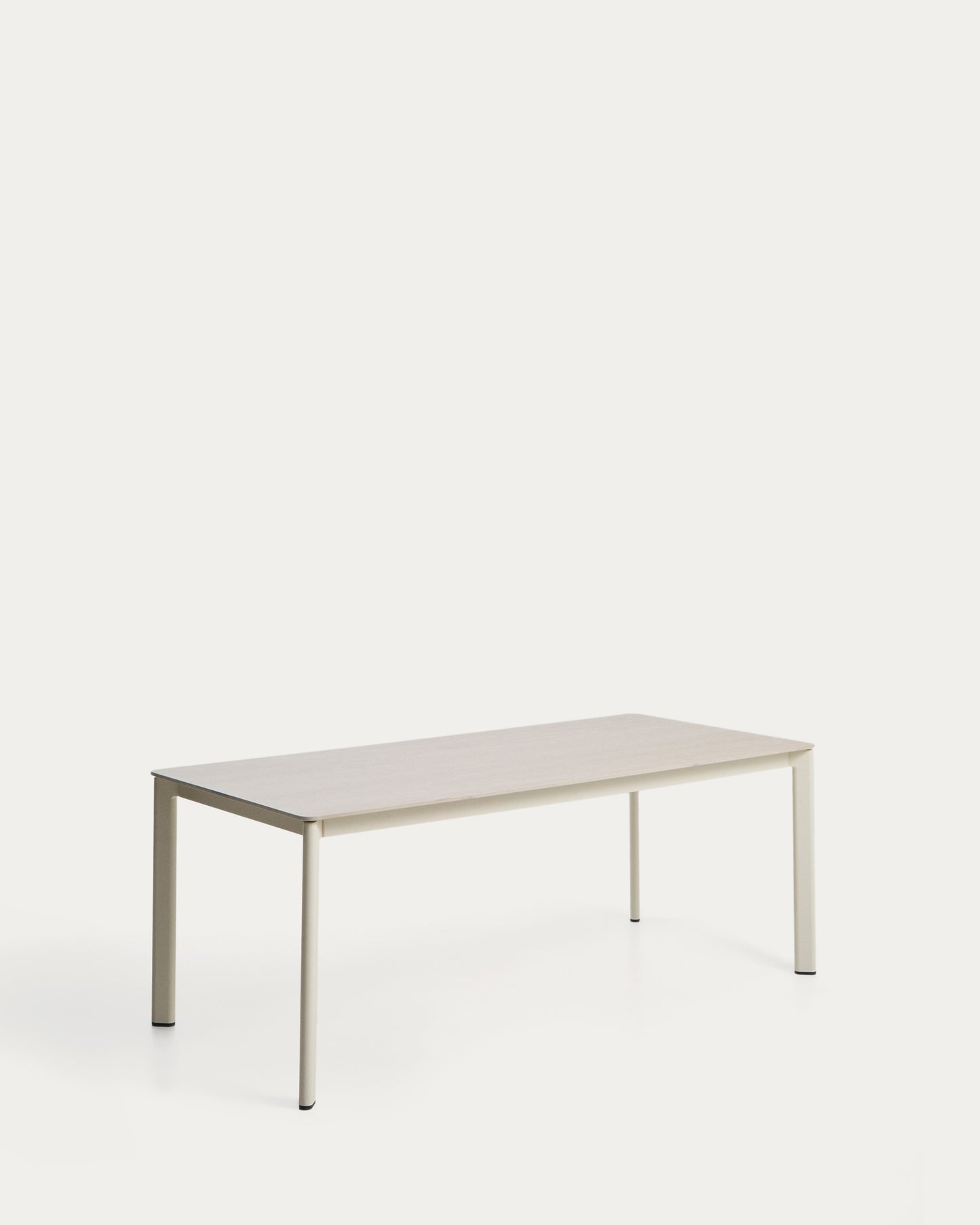 Tavolo Anafi in pietra sinterizzata e alluminio beige 180 x 90 cm