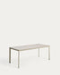 Tavolo Anafi in pietra sinterizzata e alluminio beige 180 x 90 cm