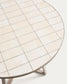 Tavolo rotondo Tella in acciaio zincato tortora e piastrelle beige Ø 120 cm
