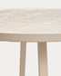 Tavolo rotondo Tella in acciaio zincato tortora e piastrelle beige Ø 120 cm
