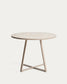 Tavolo rotondo Tella in acciaio zincato tortora e piastrelle beige Ø 120 cm
