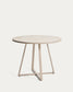 Tavolo rotondo Tella in acciaio zincato tortora e piastrelle beige Ø 120 cm