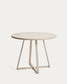 Tavolo rotondo Tella in acciaio zincato tortora e piastrelle beige Ø 120 cm