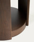 Tavolo rotondo allungabile Artis in legno massiccio e impiallacciatura di rovere con finitura color noce FSC 100% 120 (170) x 80 cm