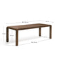Tavolo allungabile Erisia in legno massello di rovere finitura tonalità noce scuro 180 (230) x 90 cm FSC 100%