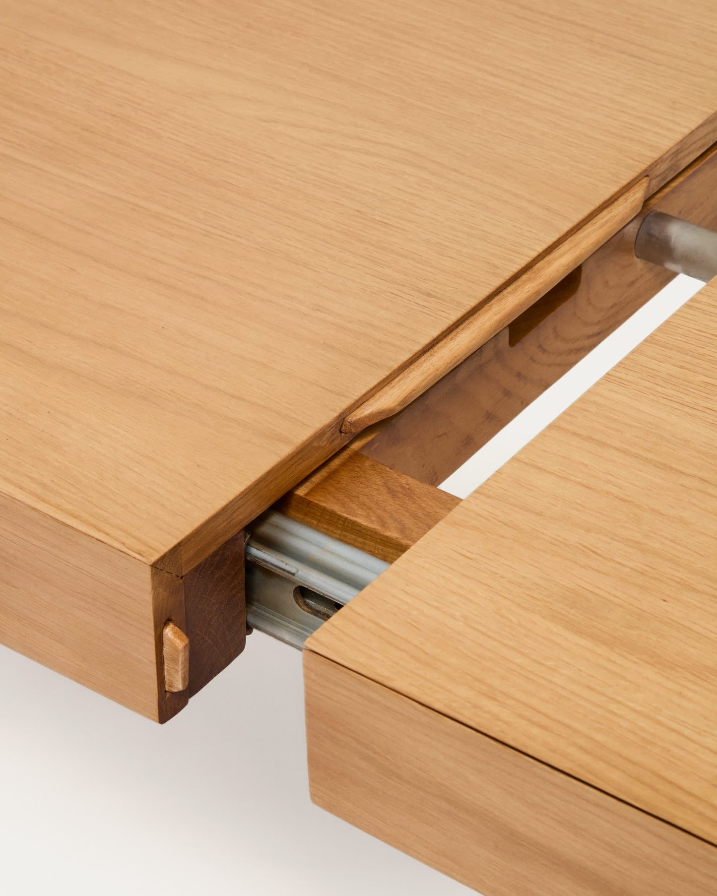 Tavolo allungabile Erisia in legno massello di rovere finitura tonalità naturale 180 (230) x 90 cm FSC 100%