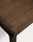 Tavolo allungabile Erisia in legno massello di rovere finitura tonalità noce scuro 200 (280) x 100 cm FSC 100%