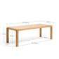 Tavolo allungabile Erisia in legno massello di rovere finitura tonalità naturale 200 (280) x 100 cm FSC 100%