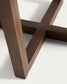 Tavolo rotondo Nahla in legno massiccio di mango con finitura noce Ø 90 cm FSC 100%