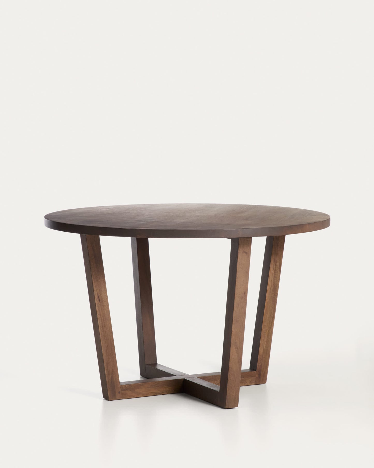 Tavolo rotondo Nahla in legno massiccio di mango con finitura noce Ø 120 cm FSC 100%