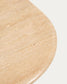 Tavolino da salotto Pirita in travertino beige e gambe in rovere massiccio con finitura scura 147 x 65 cm FSC 100%