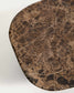 Tavolino da salotto Pirita in marmo marrone e gambe in rovere massiccio con finitura naturale 147 x 65 cm FSC 100%