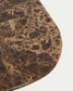 Tavolino da salotto Pirita in marmo marrone e gambe in rovere massiccio con finitura naturale 147 x 65 cm FSC 100%