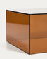 Tavolino da salotto Orlia in vetro temperato marrone 110 x 50 cm