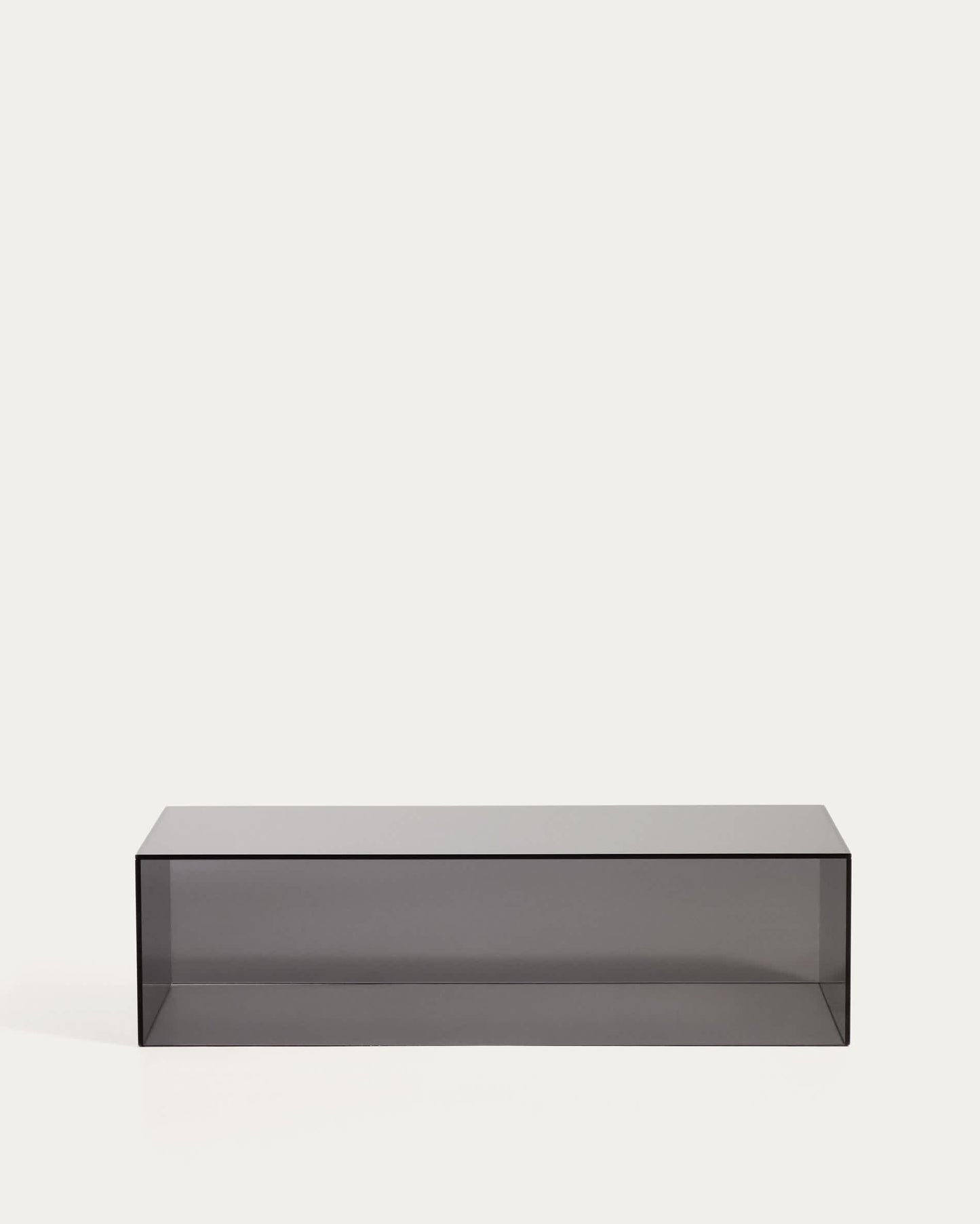Tavolino da salotto Orlia in vetro temperato grigio scuro 110 x 50 cm