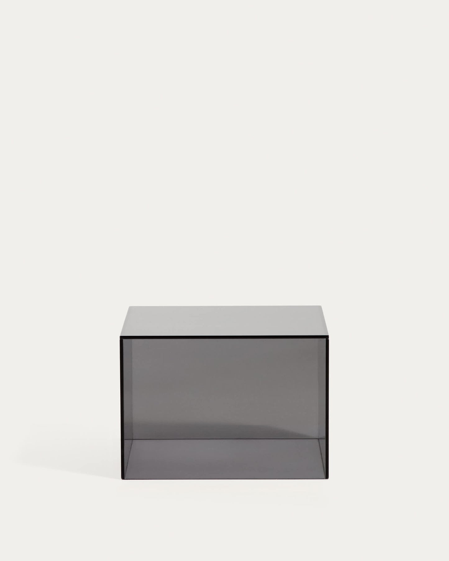 Tavolino da appoggio Orlia in vetro temperato grigio scuro 50 x 50 cm