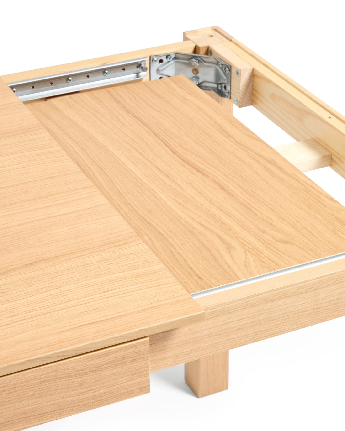 Tavolo allungabile Narevi in impiallacciatura di rovere con finitura naturale 130 (190) x 80 cm