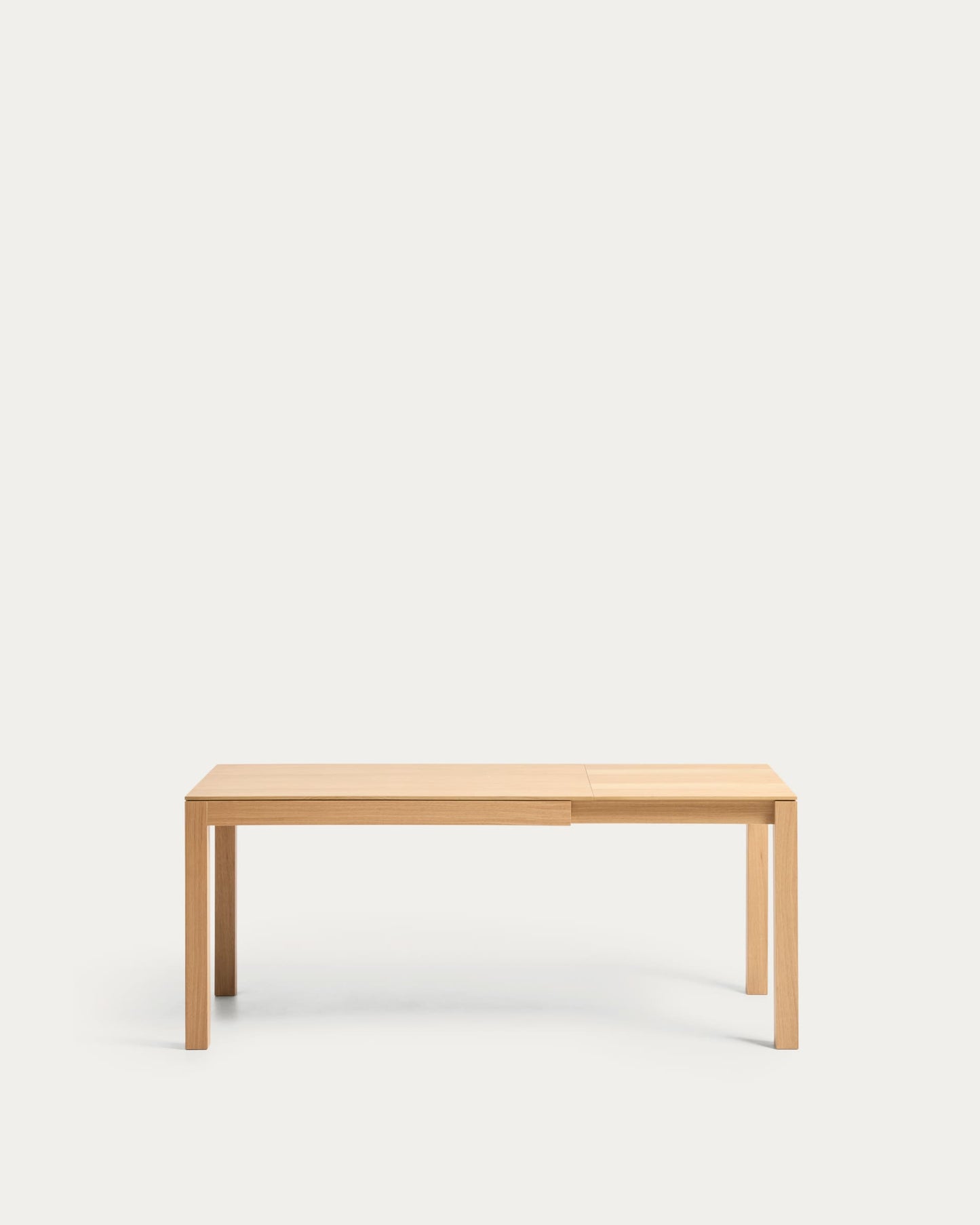 Tavolo allungabile Narevi in impiallacciatura di rovere con finitura naturale 130 (190) x 80 cm