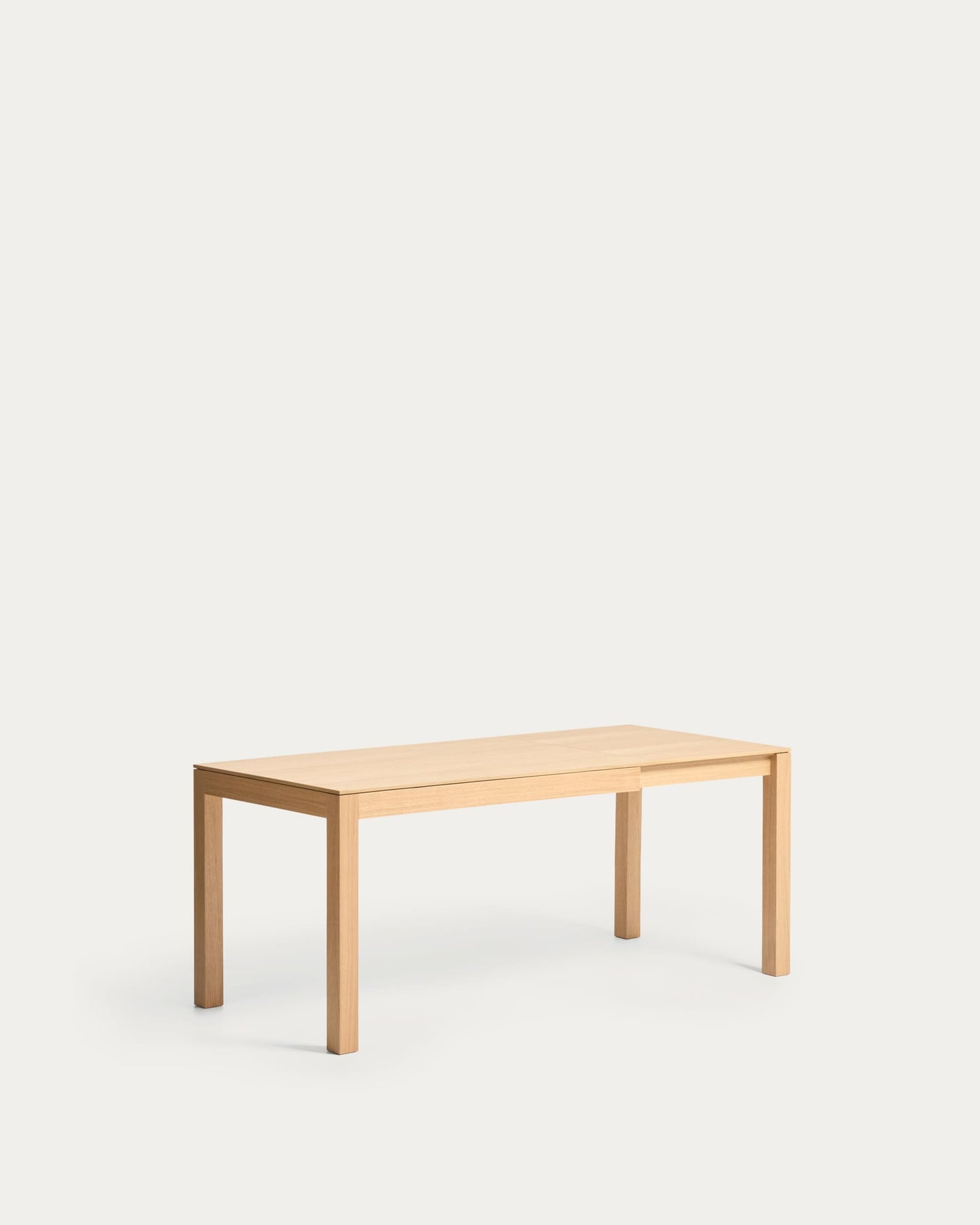 Tavolo allungabile Narevi in impiallacciatura di rovere con finitura naturale 130 (190) x 80 cm