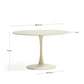 Tavolo rotondo Vedira in ceramica écru e acciaio beige Ø 120 cm