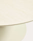 Tavolo rotondo Vedira in ceramica écru e acciaio beige Ø 120 cm