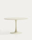 Tavolo rotondo Vedira in ceramica écru e acciaio beige Ø 120 cm