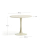 Tavolo rotondo Vedira in ceramica écru e acciaio beige Ø 90 cm