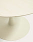 Tavolo rotondo Vedira in ceramica écru e acciaio beige Ø 90 cm