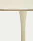 Tavolo rotondo Vedira in ceramica écru e acciaio beige Ø 90 cm