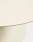 Tavolo rotondo Vedira in ceramica écru e acciaio beige Ø 90 cm