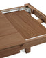 Tavolo allungabile Narevi in impiallacciatura di rovere con finitura noce 170 (230) x 80 cm