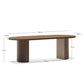 Tavolo Nealy con impiallacciatura in noce e finitura scura 240 x 100 cm