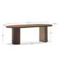 Tavolo Nealy con impiallacciatura in noce e finitura scura 200 x 100 cm