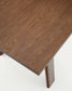 Tavolo allungabile Arlen con impiallacciatura e legno massiccio di rovere con finitura in noce 200 (250) x 95 cm