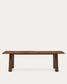 Tavolo allungabile Arlen con impiallacciatura e legno massiccio di rovere con finitura in noce 200 (250) x 95 cm