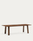 Tavolo allungabile Arlen con impiallacciatura e legno massiccio di rovere con finitura in noce 200 (250) x 95 cm