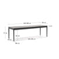 Tavolo allungabile Lenon in impiallacciatura e legno massello di rovere nero 160(200)x90 cm