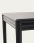 Tavolo allungabile Lenon in impiallacciatura e legno massello di rovere nero 160(200)x90 cm