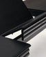 Tavolo allungabile Lenon in impiallacciatura e legno massello di rovere nero 160(200)x90 cm