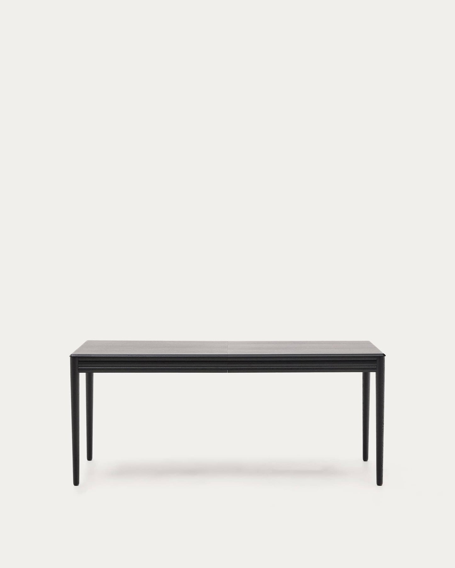 Tavolo allungabile Lenon in impiallacciatura e legno massello di rovere nero 160(200)x90 cm