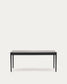 Tavolo allungabile Lenon in impiallacciatura e legno massello di rovere nero 160(200)x90 cm