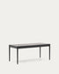 Tavolo allungabile Lenon in impiallacciatura e legno massello di rovere nero 160(200)x90 cm