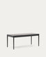 Tavolo allungabile Lenon in impiallacciatura e legno massello di rovere nero 160(200)x90 cm
