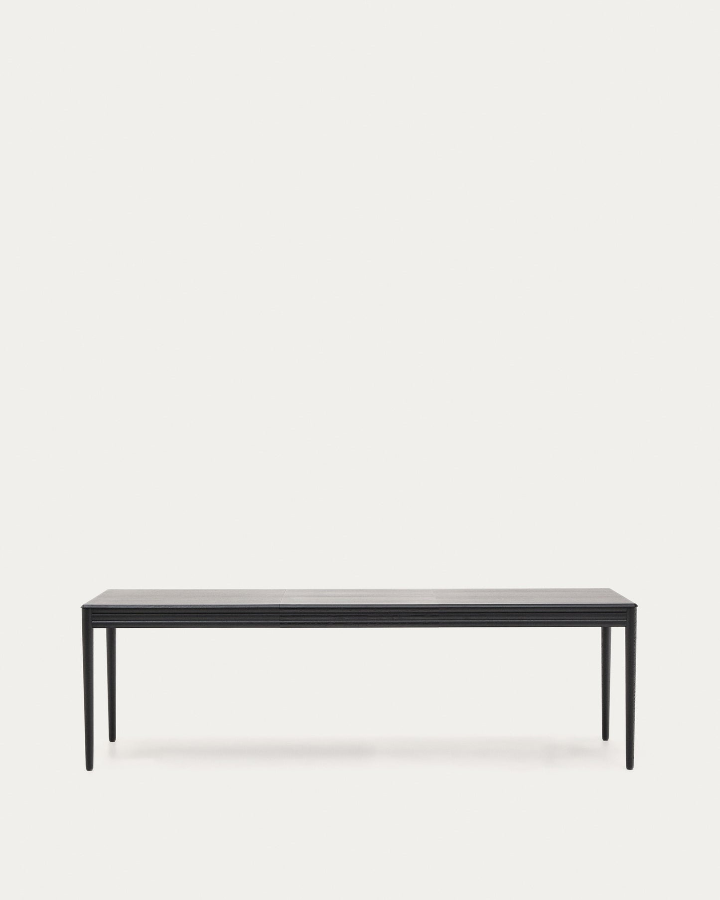 Tavolo allungabile Lenon in impiallacciatura e legno massello di rovere nero 160(200)x90 cm