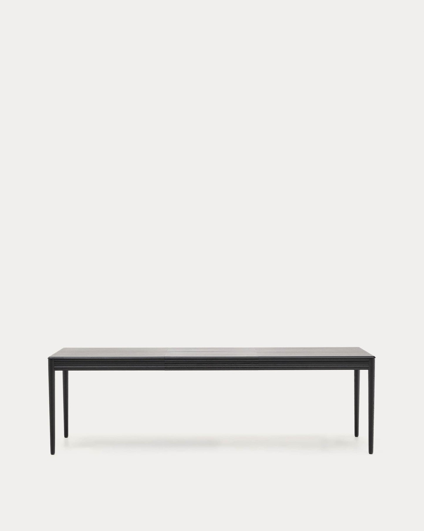 Tavolo allungabile Lenon in impiallacciatura e legno massello di rovere nero 160(200)x90 cm